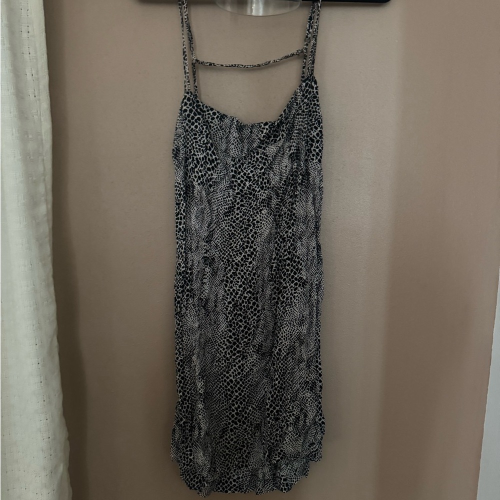 Free People Black and White Mini Dress